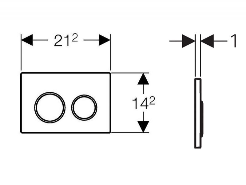 Clapeta cu actionare dubla Geberit, Omega20, alb si auriu